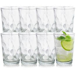 Pasabahce Space 8 Piece 7oz. Glass Juice Tumbler Cup Set in Clear Glass