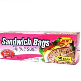 Home Select Snack Bags-Zipper Seal 50 Ct