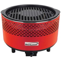 Brentwood Appliances BBF-21R Round Nonstick Smokeless Portable BBQ