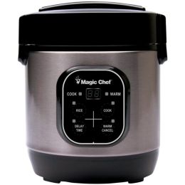 Magic Chef MCSRC03ST 3-Cup Stainless Steel Rice Cooker